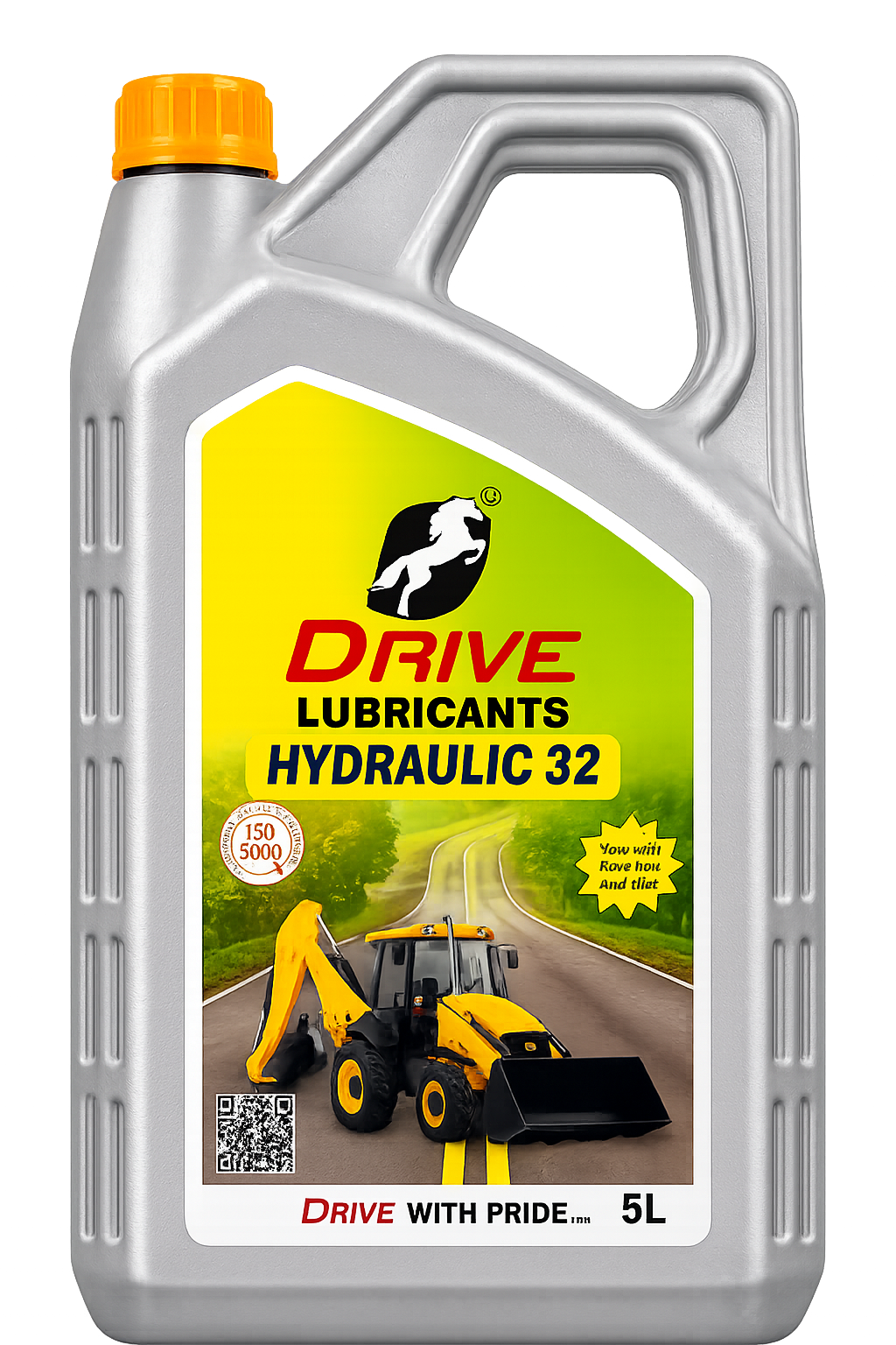 Goldtap HYDRAULIC 32 hydraulic oil container with construction equipment on the label
