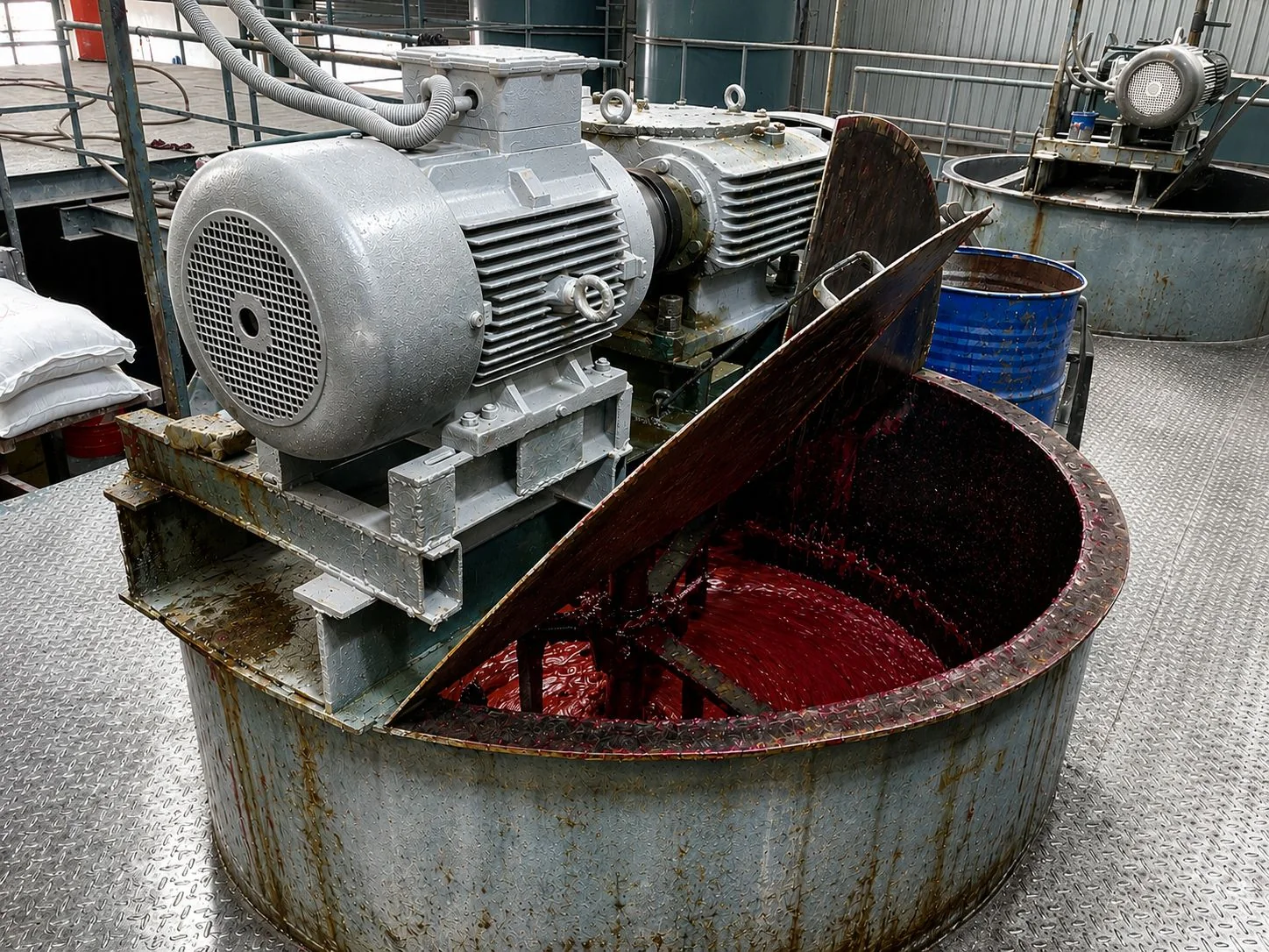 Goldtap grease manufacturing vessel in operation